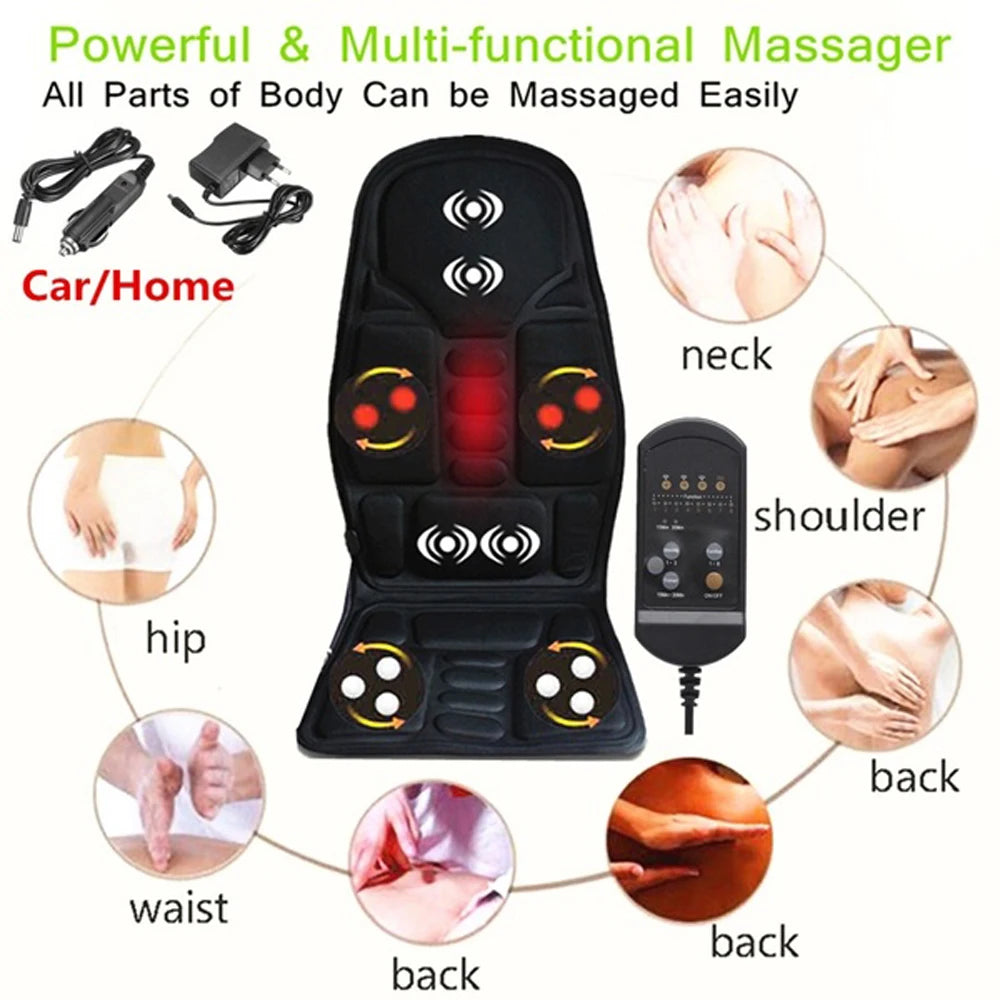 TIMOTRAS Car Home Full Body Cervical Massager with European Standard Charger